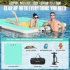 image:imageFBSPORT Inflatable Floating Dock Lake Floats for Adults Floating Docks Platform Island Raft NonSlip Inflatable Water Dock Mat for Pool Beach Ocean 10ft 8ft 6ftWhiteGreen