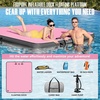 image:imageFBSPORT Inflatable Floating Dock Lake Floats for Adults Floating Docks Platform Island Raft NonSlip Inflatable Water Dock Mat for Pool Beach Ocean 10ft 8ft 6ftGray Pink