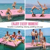 image:imageFBSPORT Inflatable Floating Dock Lake Floats for Adults Floating Docks Platform Island Raft NonSlip Inflatable Water Dock Mat for Pool Beach Ocean 10ft 8ft 6ftGray Pink