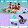 image:imageFBSPORT Inflatable Floating Dock Lake Floats for Adults Floating Docks Platform Island Raft NonSlip Inflatable Water Dock Mat for Pool Beach Ocean 10ft 8ft 6ftGreenPurple