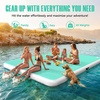 image:imageFBSPORT Inflatable Floating Dock Lake Floats for Adults Floating Docks Platform Island Raft NonSlip Inflatable Water Dock Mat for Pool Beach Ocean 10ft 8ft 6ftWhiteGreen