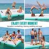 image:imageFBSPORT Inflatable Floating Dock Lake Floats for Adults Floating Docks Platform Island Raft NonSlip Inflatable Water Dock Mat for Pool Beach Ocean 10ft 8ft 6ftGreenWhite