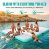 image:imageFBSPORT Inflatable Floating Dock Lake Floats for Adults Floating Docks Platform Island Raft NonSlip Inflatable Water Dock Mat for Pool Beach Ocean 10ft 8ft 6ftGreenWhite