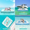 image:imageFBSPORT Inflatable Floating Dock Lake Floats for Adults Floating Docks Platform Island Raft NonSlip Inflatable Water Dock Mat for Pool Beach Ocean 10ft 8ft 6ftGreen Lighting