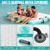 image:imageFBSPORT Inflatable Floating Dock Lake Floats for Adults Floating Docks Platform Island Raft NonSlip Inflatable Water Dock Mat for Pool Beach Ocean 10ft 8ft 6ftGreenWhite