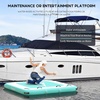 image:imageFBSPORT Inflatable Floating Dock Lake Floats for Adults Floating Docks Platform Island Raft NonSlip Inflatable Water Dock Mat for Pool Beach Ocean 10ft 8ft 6ftGreen Lighting