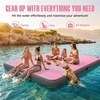 image:imageFBSPORT Inflatable Floating Dock Lake Floats for Adults Floating Docks Platform Island Raft NonSlip Inflatable Water Dock Mat for Pool Beach Ocean 10ft 8ft 6ftGray Pink