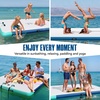 image:imageFBSPORT Inflatable Floating Dock Lake Floats for Adults Floating Docks Platform Island Raft NonSlip Inflatable Water Dock Mat for Pool Beach Ocean 10ft 8ft 6ftGreenBlue