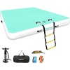 image:imageFBSPORT Inflatable Floating Dock Lake Floats for Adults Floating Docks Platform Island Raft NonSlip Inflatable Water Dock Mat for Pool Beach Ocean 10ft 8ft 6ftWhiteGreen