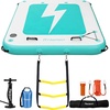 image:imageFBSPORT Inflatable Floating Dock Lake Floats for Adults Floating Docks Platform Island Raft NonSlip Inflatable Water Dock Mat for Pool Beach Ocean 10ft 8ft 6ftGreen Lighting