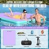 image:imageFBSPORT Inflatable Floating Dock Lake Floats for Adults Floating Docks Platform Island Raft NonSlip Inflatable Water Dock Mat for Pool Beach Ocean 10ft 8ft 6ftGreenPurple