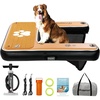 image:imageFBSPORT Inflatable Dog Boat Ramp Floating Dock Water Ladder for Pool Boat NonSlip EVA Floating Ladder Pool Ramp for Dog Up to 220 LBs Safe amp Easy AccessBlackwood Grain