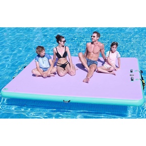 image:imageFBSPORT Inflatable Floating Dock Lake Floats for Adults Floating Docks Platform Island Raft NonSlip Inflatable Water Dock Mat for Pool Beach Ocean 10ft 8ft 6ftGreenPurple
